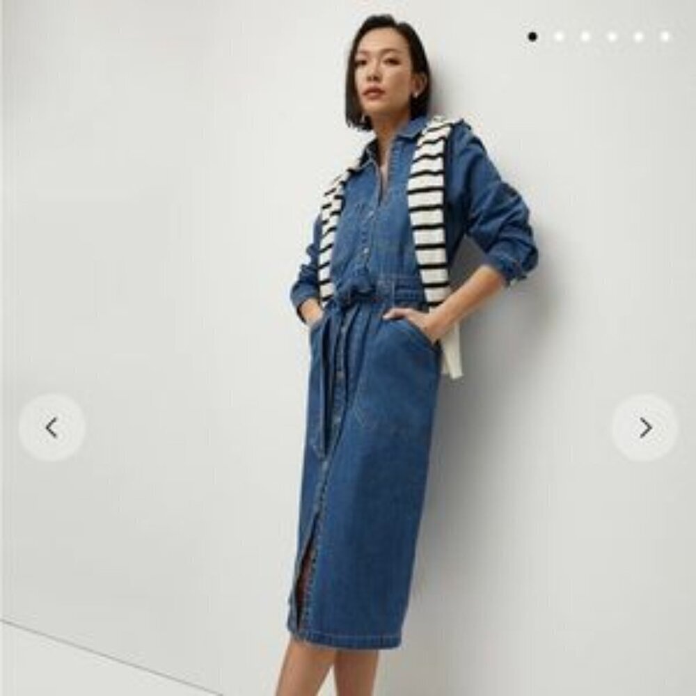 Veronica Beard Evelyn Chambray Dress - Picture 10 of 13